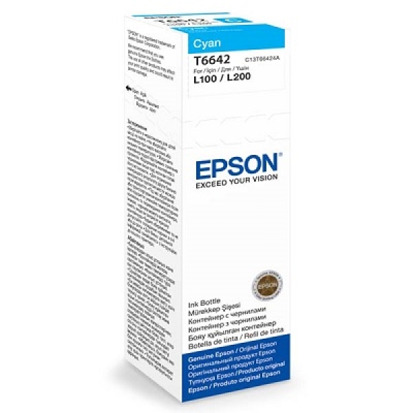 Náplň Epson C13T66424A azurová