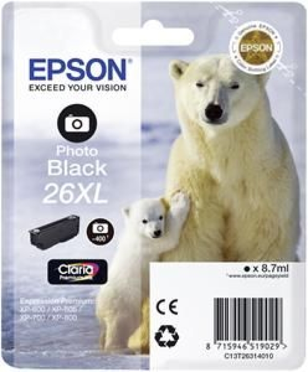 Náplň Epson 26XL, C13T26314012 foto černá blistr 