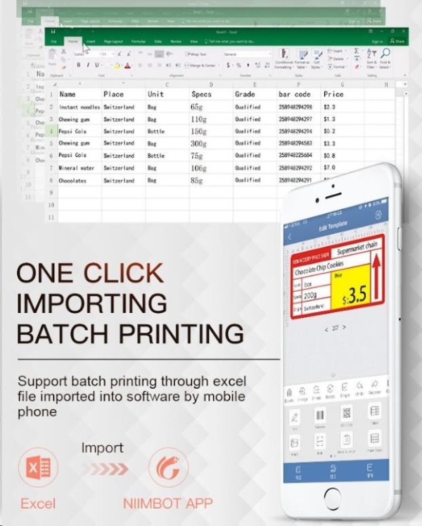 Niimbot Tiskárna štítků B21 Smart, červená + role štítků