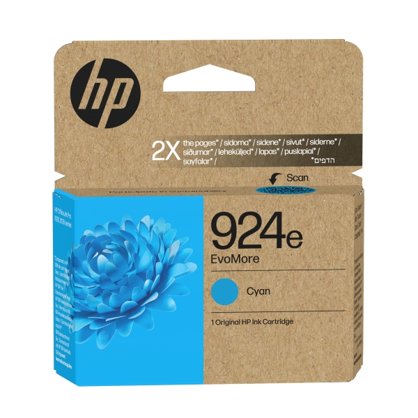 HP 924e EvoMore - 10 ml - azurová - originální - Officejet - inkoustová cartridge - pro Officejet Pro 8120e, 8130e