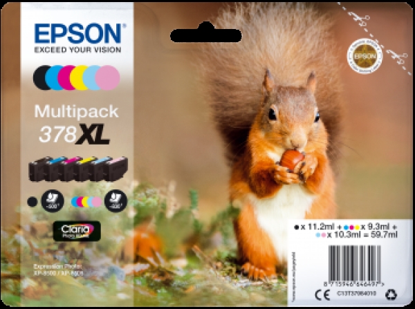 Náplň Epson 378, C13T37884020 6pack blistr s RF / akustickým alarmem 