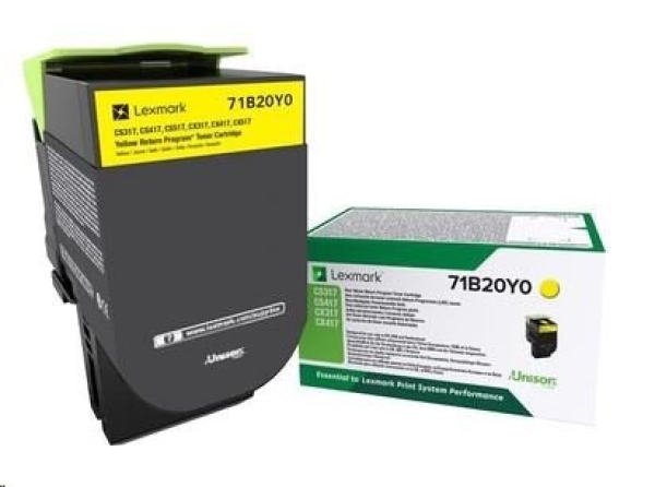 Toner Lexmark 71B2HY0 žlutý