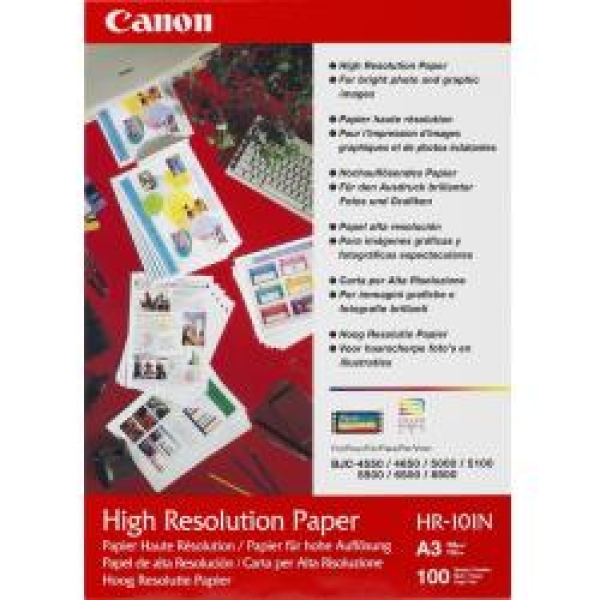 Canon HR-101 - A3 (297 x 420 mm) 100 listy obyčejný papír - pro BJC-4550, 4650, 5000, 6500; i6500; PIXMA iP6210D, iP6310D; S4500, 6300