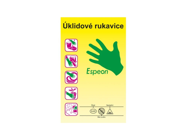 Úklidové rukavice ECONOMY S nepudrované žluté