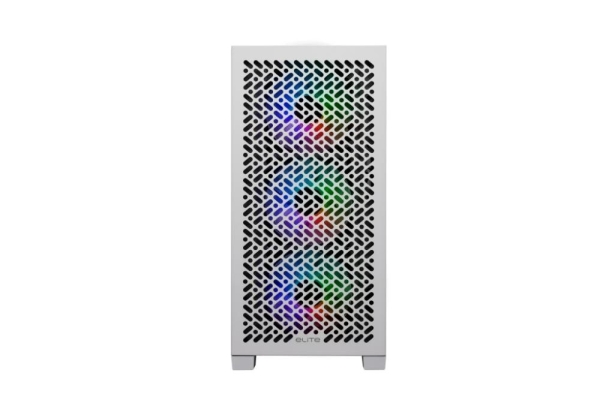 Cooler Master case Elite 302 White, Průhledná bočnice, mATX, 3x 120mm ARGB Fan, bílá