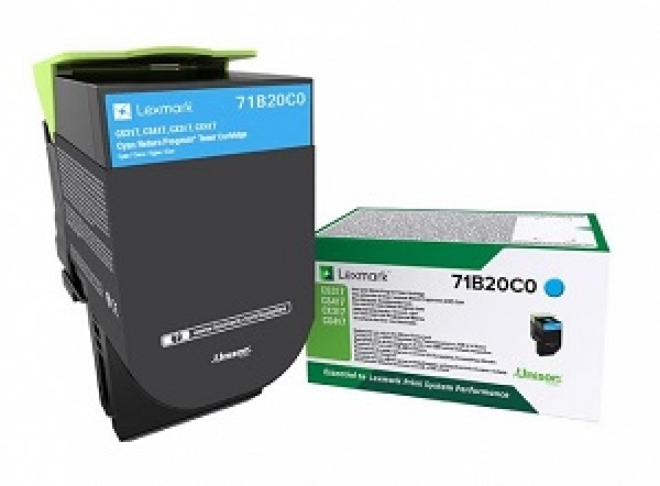 Toner Lexmark 71B20C0 azurový