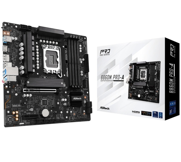 ASRock MB Sc LGA1851 B860M Pro-A, Intel B860, 4xDDR5, 1xDP, 1xHDMI, mATX