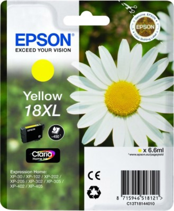 Náplň Epson 18XL, C13T18144012 žlutá 