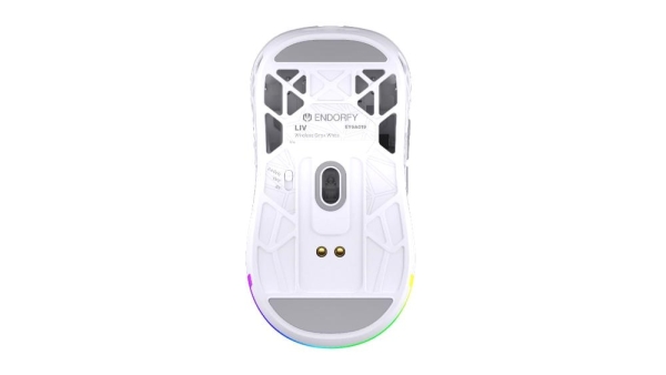 Endorfy Herní myš LIV Wireless Onyx White, Bezdrátová, ARGB, bílá
