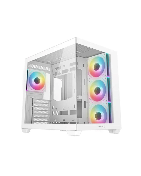 DEEPCOOL Case CG530 4F WH, ATX, Průhledná bočnice, 4x 120mm ARGB, bílá