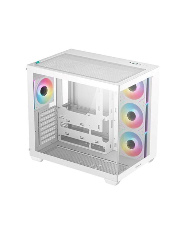DEEPCOOL Case CG530 4F WH, ATX, Průhledná bočnice, 4x 120mm ARGB, bílá