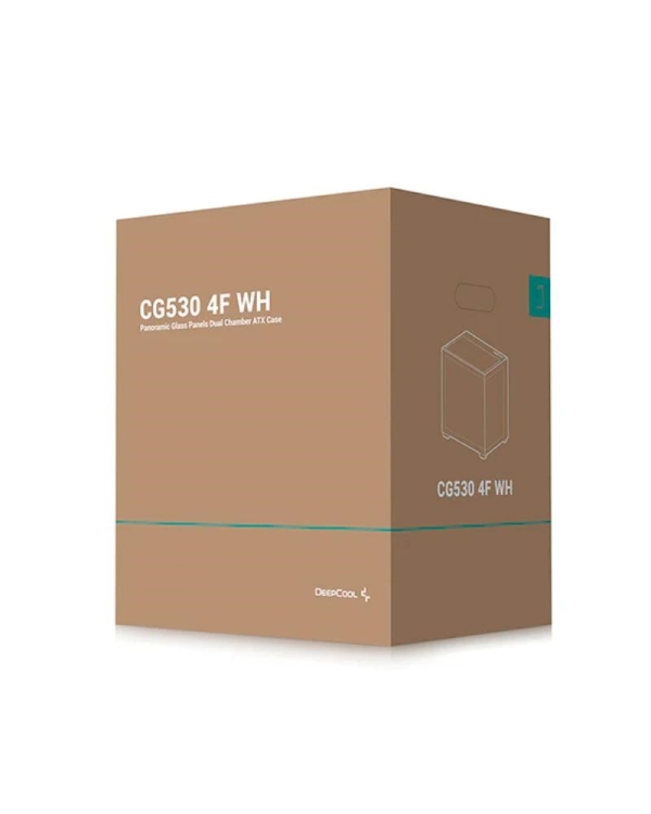 DEEPCOOL Case CG530 4F WH, ATX, Průhledná bočnice, 4x 120mm ARGB, bílá