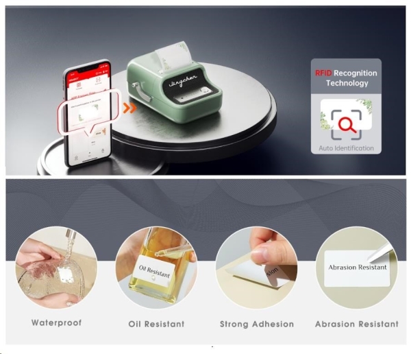 Niimbot Tiskárna štítků B21 Smart, zelená + role štítků