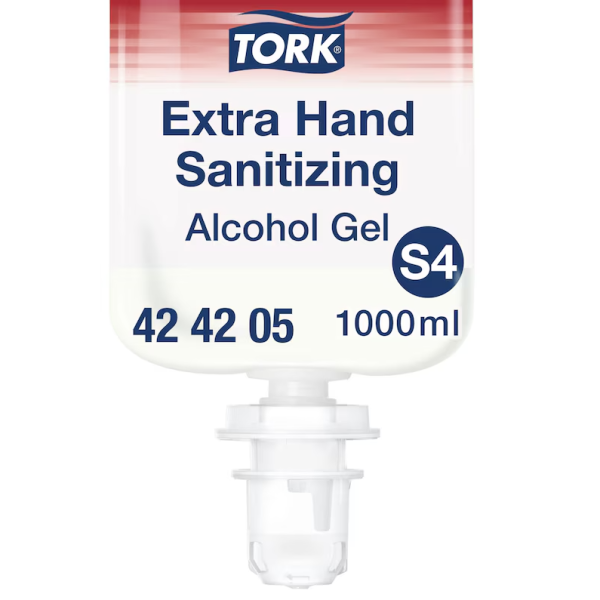 Tork S4 Extra gelový dezinfekční prostředek na ruce s alkoholem 1 L