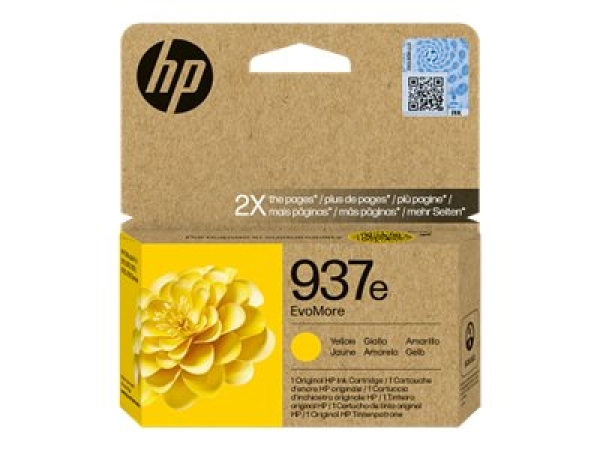 HP 937e EvoMore - 20 ml - žlutá - originální - inkoustová cartridge - pro Officejet Pro 9110b, 9120, 9120b, 9120e, 9130b, 9130e, 9720, 9720E, 9730, 9730e
