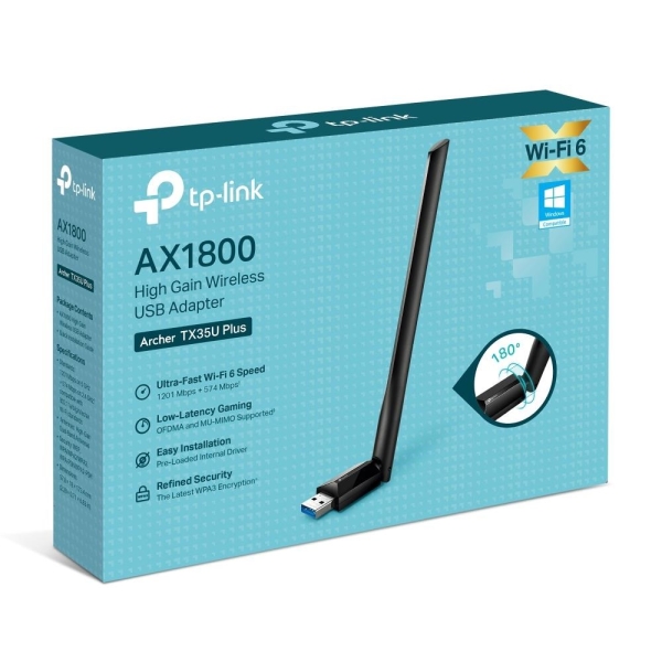 TP-Link Archer TX35U Plus WiFi6 USB adapter (AX1800,2,4GHz/5GHz,USB3.0)