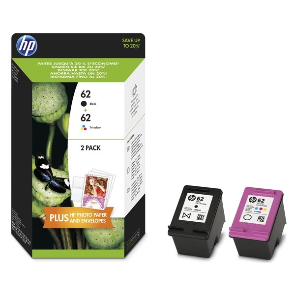 Sada náplní HP 62, N9J71AE černá + barevná (1x200/1x165 stran)