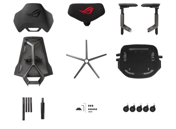 ASUS herní křeslo ROG Destrier Ergo Gaming Chair (SL400), černá