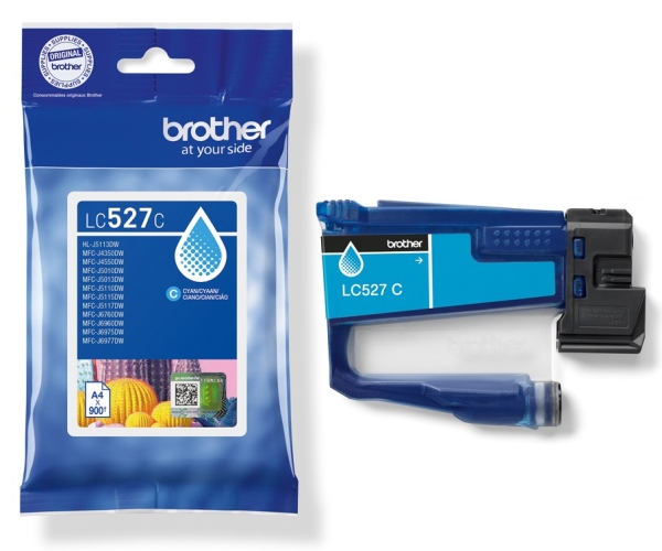 Brother LC527C - Azurová - originální - pillow pack - inkoustová cartridge - pro Brother MFC-J4350DW, MFC-J4550DW
