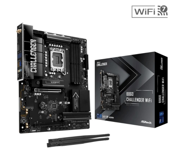 MB Asrock B860 CHALLENGER WIFI /LGA1851/4xDDR5/M.2/W7+BT5.4/HDMI/ATX