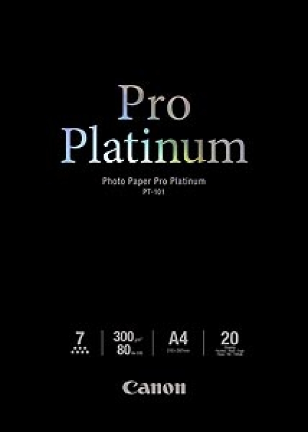 Canon Photo Paper Pro Platinum - A4 (210 x 297 mm) - 300 g/m2 - 20 listy fotografický papír - pro PIXMA iP3600, MP240, MP480, MP620, MP980