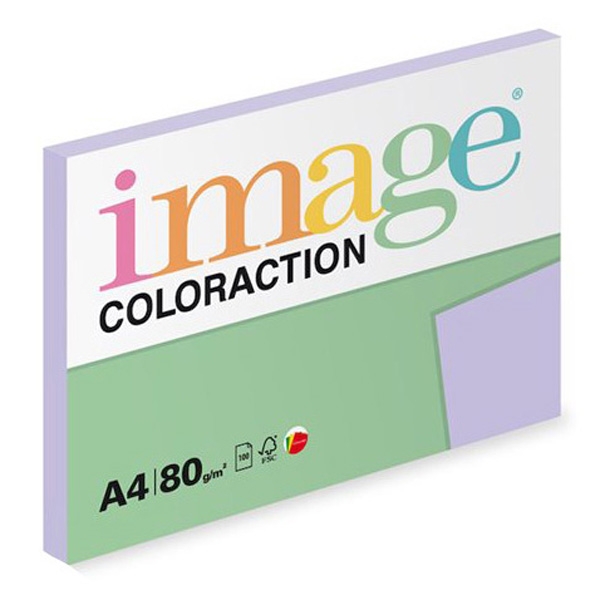 Xerografický papír Coloraction, Tundra, A4, 80 g/m2, světle fialový, 100 listů, vhodný pro inkoustový tisk
