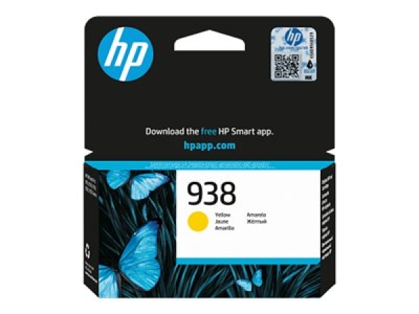 HP 938 - 10 ml - žlutá - originální - Officejet - závesné balení - inkoustová cartridge - pro Officejet Pro 9110b, 9120e, 9130, 9720E, 9730e