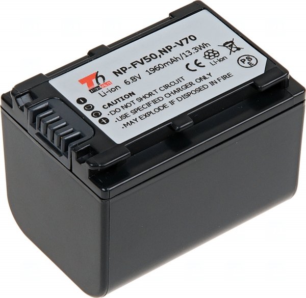 Baterie T6 Power Sony NP-FV70, 2060mAh, 14Wh, šedá