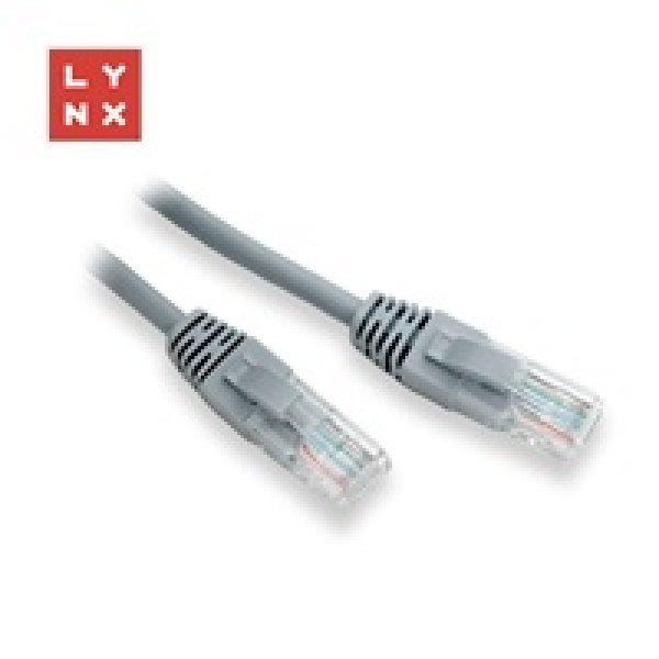 LYNX UTP patch kabel Cat5e, PVC, CCA, 5m, šedý