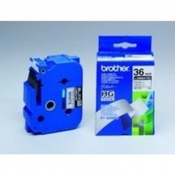 Brother HGE-261V5 - Černá na bílé - Role (3,6 cm x 8 m) 5 kazeta/y lamino páska - pro P-Touch PT-9500pc, PT-9700PC, PT-9800PCN; P-Touch R RL-700S