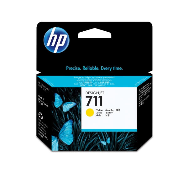 HP 711 (CZ132A), žlutá originální barva do tiskárny HP