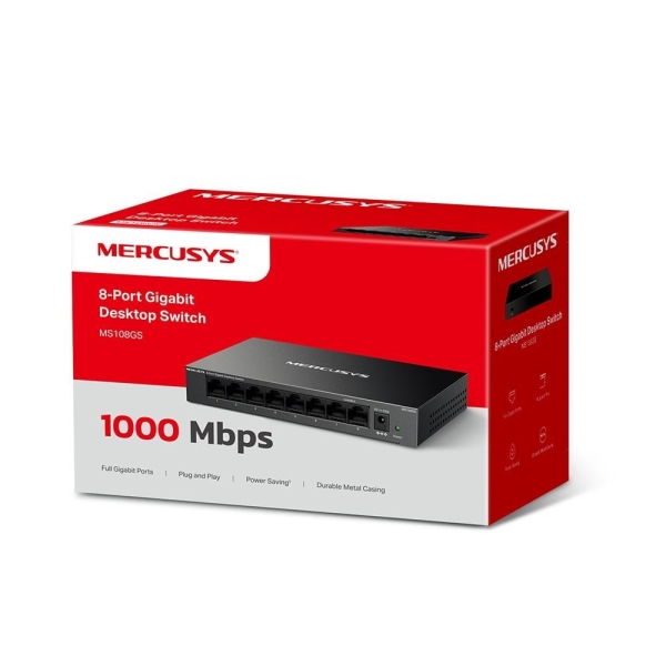 MERCUSYS switch MS108GS (8xGbE, fanless)