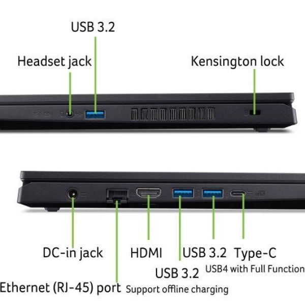 ACER NTB Nitro V 15 AI (ANV15-42-R464),R7-7445HS,15.6"FHD,32GB,1TB SSD,RTX 3050,W11H,Black