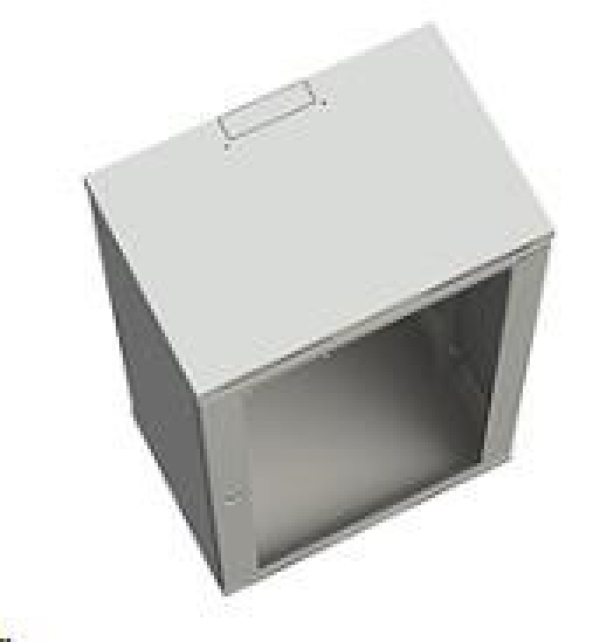Solarix rozvaděč nástěnný SENSA 12U 400mm, dveře plech, RAL 7035 SENSA-12U-64-21-G
