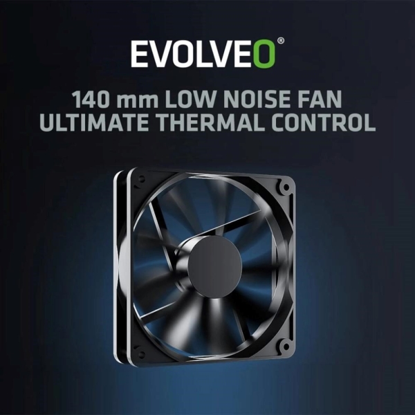 EVOLVEO G850 zdroj 850W, 80+ GOLD, ATX 3.1, aPFC, 140 mm ventilátor, záruka 3 roky, bílý