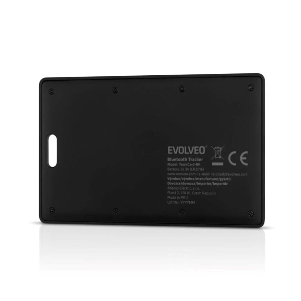 EVOLVEO TrackCard, Bluetooth lokátor s Apple Find My, černý