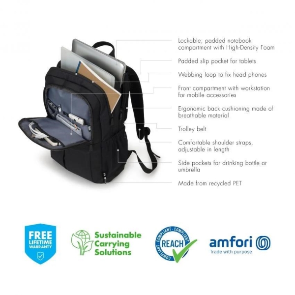 Dicota Backpack ECO Scale 13-15.6