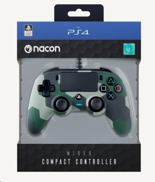 Nacon Wired Compact Controller - ovladač pro PlayStation 4 - camo