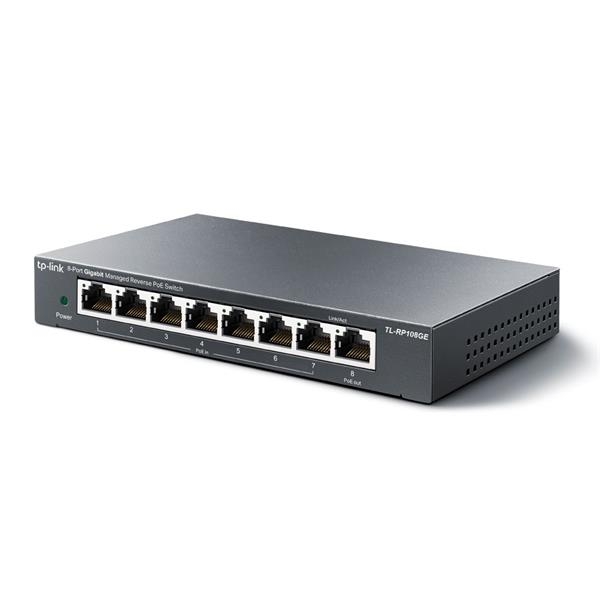 TP-Link Easy Smart switch RP108GE (7xGbE passive PoE-in, 1xGbE passive PoE-out)