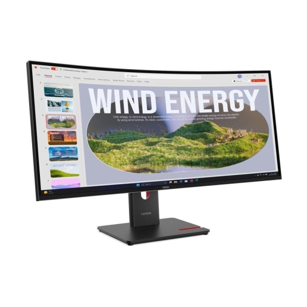 LENOVO LCD T34WD-40+MC60 - 34",VA,21:9,3440x1440,120Hz,300cd/m2,3000:1,4ms,HDMI,DP,USBHub,USB-C(100W PD),RJ45,Nákl,Zdvih
