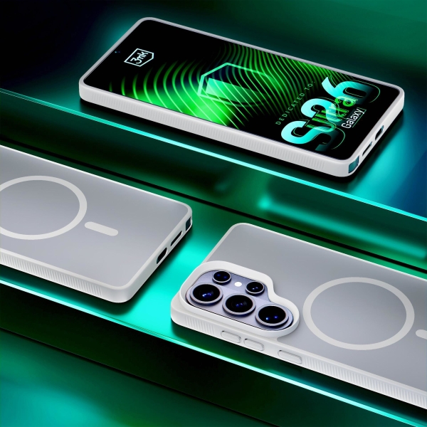 3mk ochranný kryt Smoke MagCase White pro Samsung Galaxy S26 Ultra