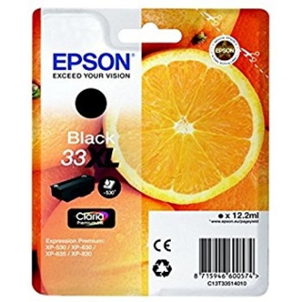 Náplň Epson 33XL, C13T33614012 foto černá