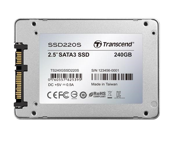 TRANSCEND SSD 220S 240GB, SATA III 6Gb/s, TLC, Aluminum case