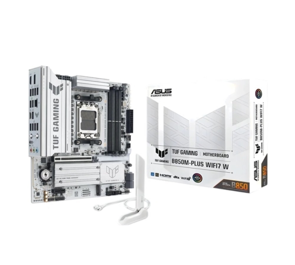 ASUS MB Sc AM5 TUF GAMING B850M-PLUS WIFI7 W, AMD B850, 4x DDR5, 1xDP1, 1xHDMI, WIFI, mATX