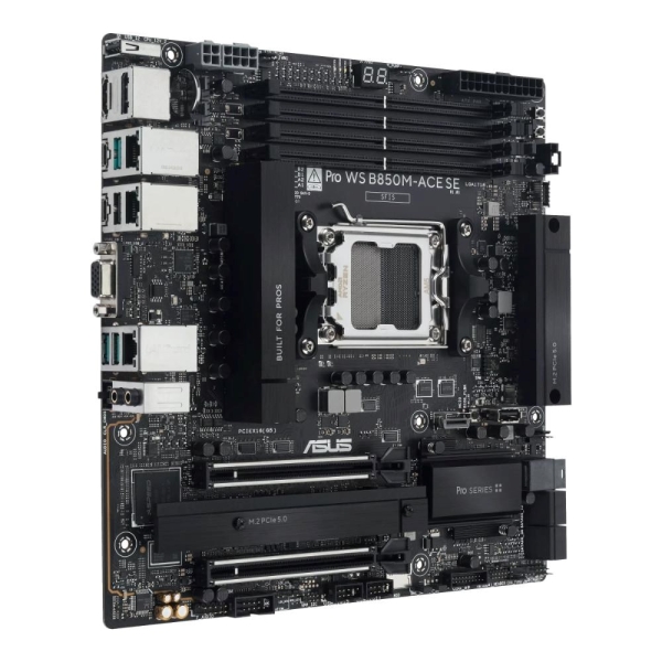 ASUS MB Sc AM5 Pro WS B850M-ACE SE, AMD B850, 4xDDR5, 1xHDMI, 1xDP, 1xVGA, mATX