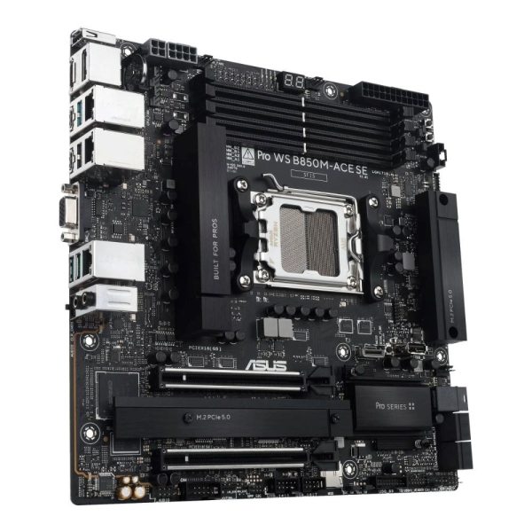 ASUS MB Sc AM5 Pro WS B850M-ACE SE, AMD B850, 4xDDR5, 1xHDMI, 1xDP, 1xVGA, mATX