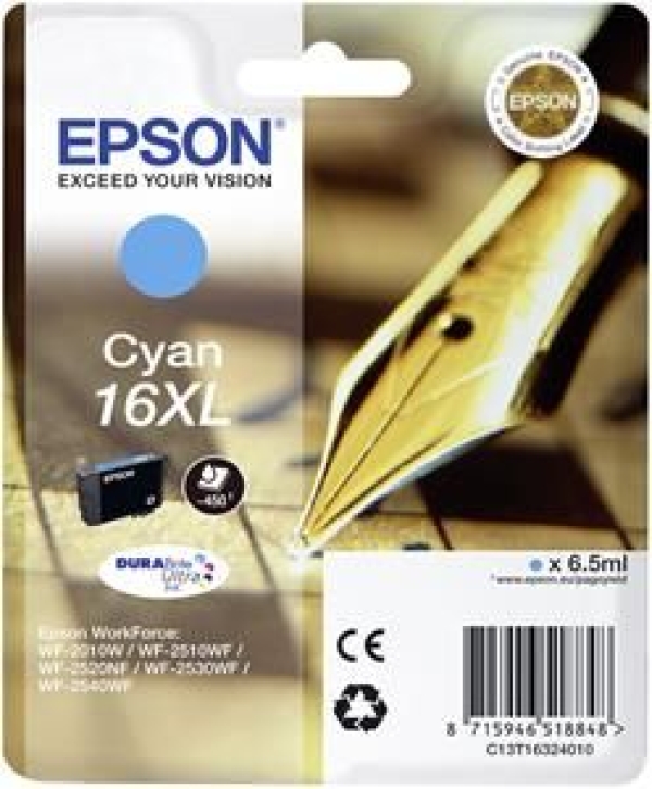 Náplň Epson 16XL, C13T16324012 azurová blistr 