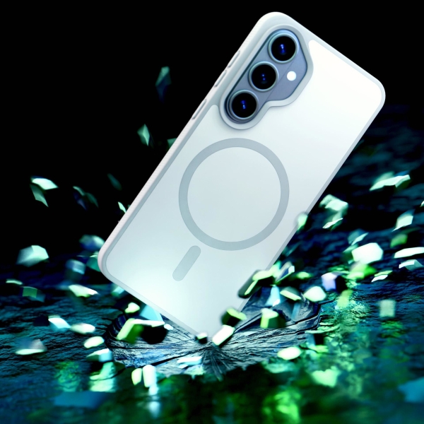 3mk ochranný kryt Smoke MagCase White pro Samsung Galaxy S26