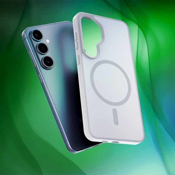 3mk ochranný kryt Smoke MagCase White pro Samsung Galaxy S26