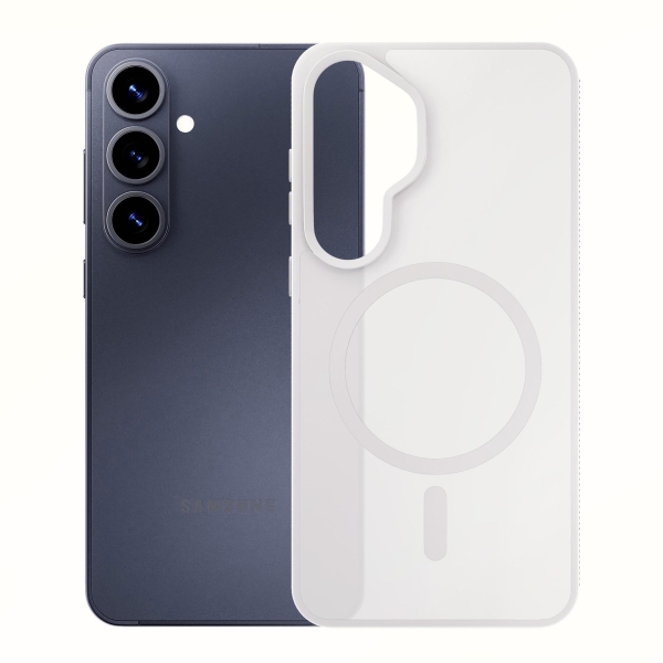 3mk ochranný kryt Smoke MagCase White pro Samsung Galaxy S26